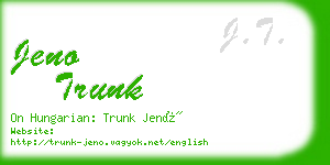 jeno trunk business card